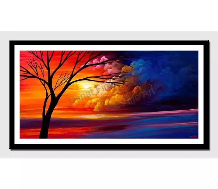 print on paper - canvas print of colorful heaven tree wall art by osnat tzadok