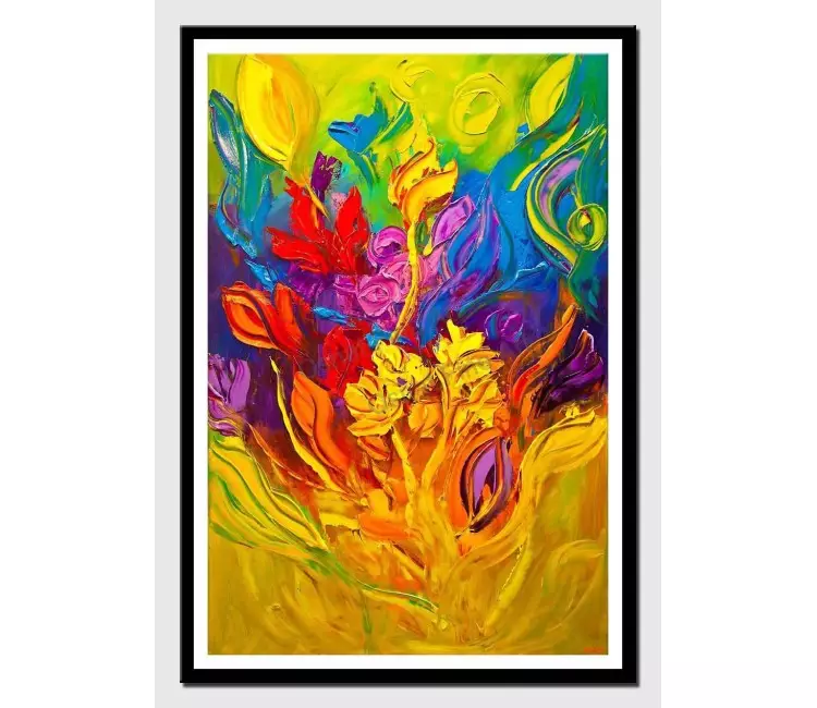 print on paper - canvas print of huge colorful modern wall art by osnat tzadok