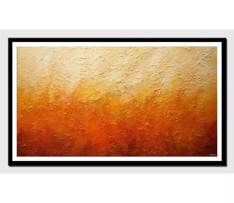 print on paper - canvas print of modern textured orange art by osnat tzadok