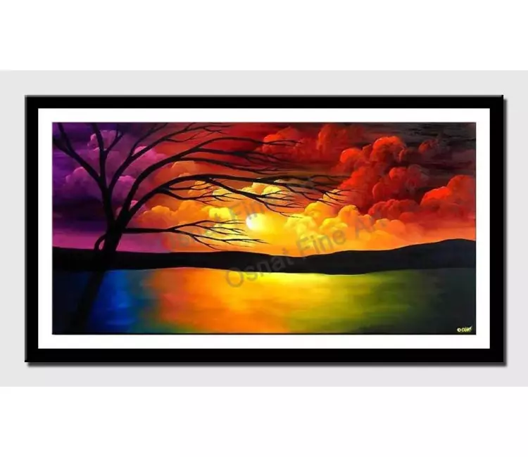 print on paper - canvas print of sunrise painting