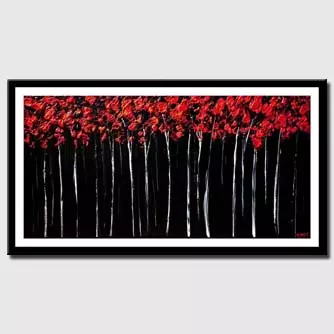 Prints painting - Red Forest