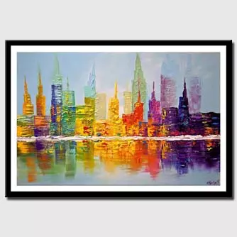Prints painting - City Skyscrapers