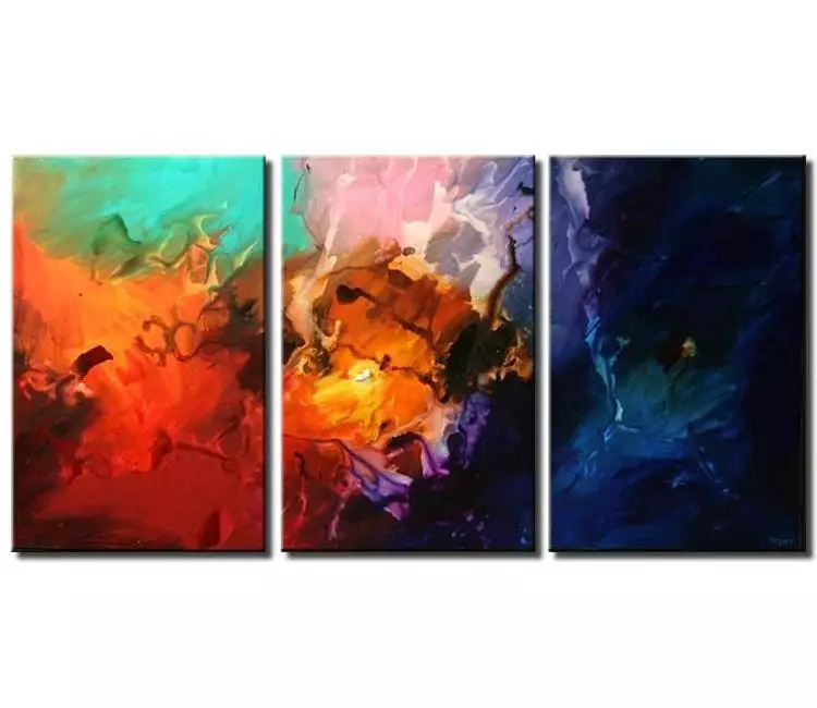 Abstract painting - vertical abstract art colorful decor wall #5268
